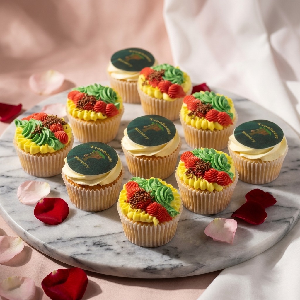 Elegant cupcakes with precision piped buttercream roses